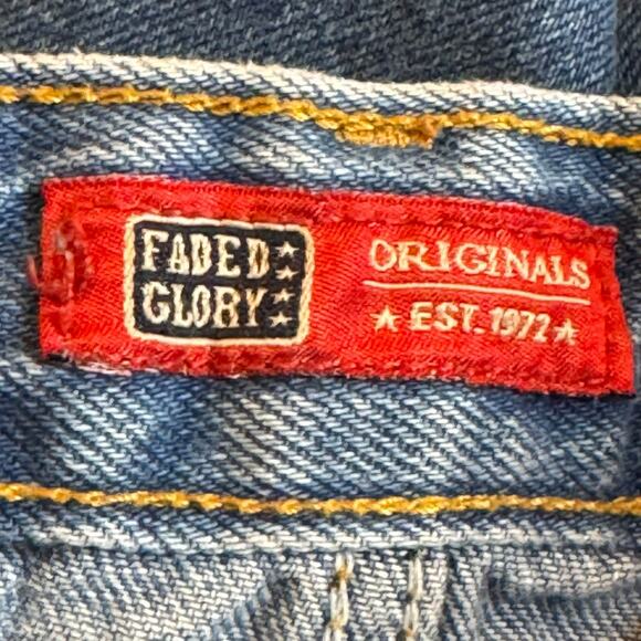 Vintage Faded Glory Size 10 AVG High Rise Straight Leg 100% Blue Jeans - Picture 5 of 8